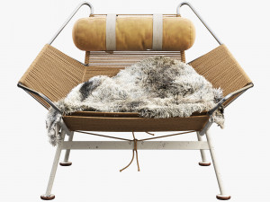pp225 flag halyard chair by hans wegner 3D Model