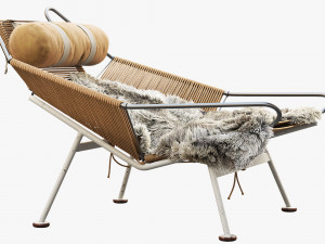 pp225 flag halyard chair by hans wegner 3D Model
