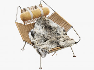 pp225 flag halyard chair by hans wegner 3D Model