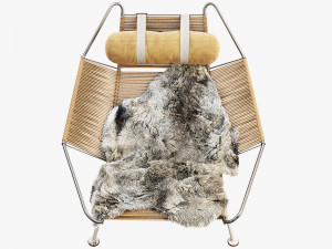 pp225 flag halyard chair by hans wegner 3D Model