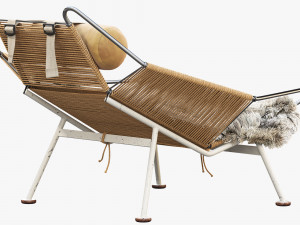 pp225 flag halyard chair by hans wegner 3D Model