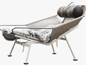 pp225 flag halyard chair by hans wegner 3D Model