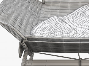 pp225 flag halyard chair by hans wegner 3D Model