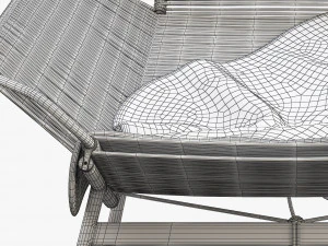 pp225 flag halyard chair by hans wegner 3D Model