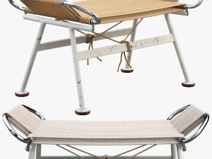 pp225 flag halyard ottoman by hans wegner 3D 모델