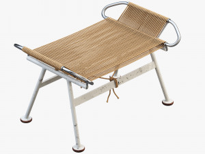 pp225 flag halyard ottoman by hans wegner 3D मॉडल