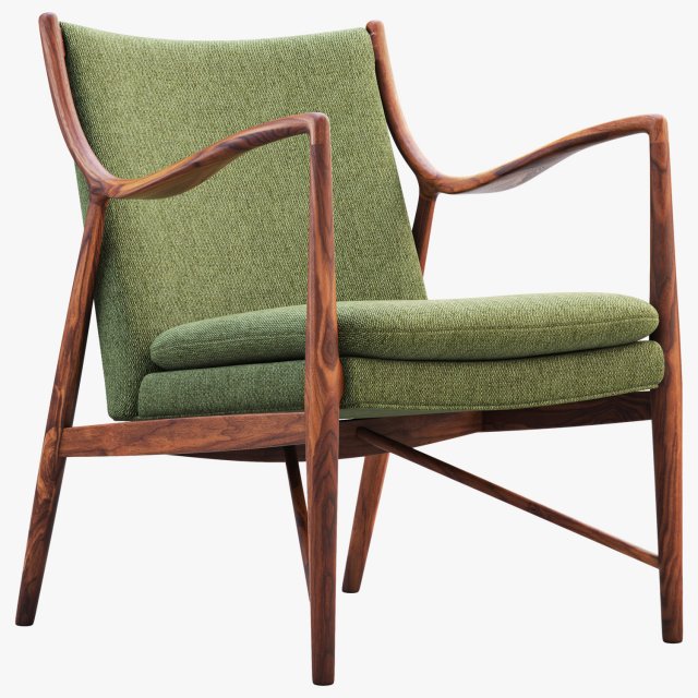 fj 45 easy chair model 45 by finn juhl 3D Модель .c4d .max .obj .3ds .fbx .stl .blend 