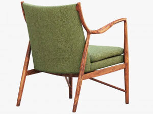 Cadeira f&aacute;cil fj 45 modelo 45 de finn juhl Modelo 3D