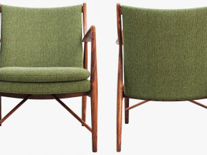 Cadeira f&aacute;cil fj 45 modelo 45 de finn juhl Modelo 3D