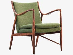 Cadeira f&aacute;cil fj 45 modelo 45 de finn juhl Modelo 3D