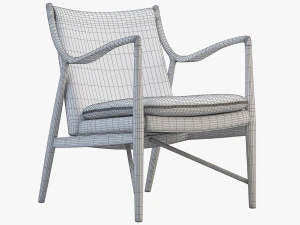 Cadeira f&aacute;cil fj 45 modelo 45 de finn juhl Modelo 3D