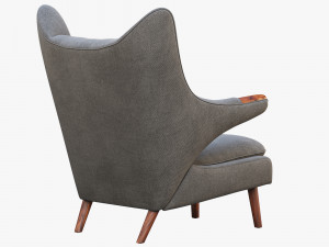 pp19 papa bear chair by hans wegner Model 3D