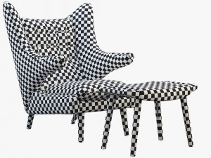 pp19 papa bear chair by hans wegner Model 3D