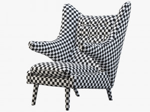 pp19 papa bear chair by hans wegner Model 3D