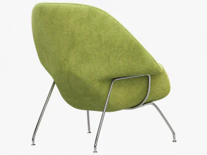 womb chair and ottoman by eero saarinen 3D Model