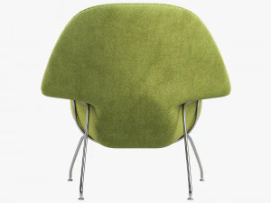 womb chair and ottoman by eero saarinen 3D Model
