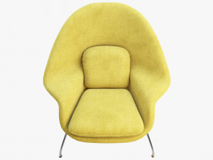 womb chair and ottoman by eero saarinen Model 3D