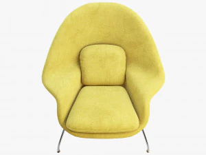 womb chair and ottoman by eero saarinen 3D Model