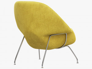 womb chair and ottoman by eero saarinen Model 3D