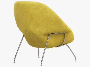 womb chair and ottoman by eero saarinen 3D Model