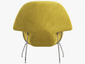 womb chair and ottoman by eero saarinen 3D Model