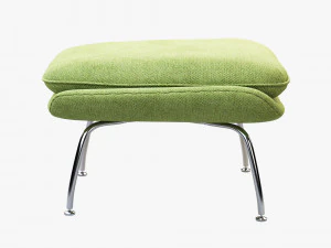 womb chair and ottoman by eero saarinen 3D Model