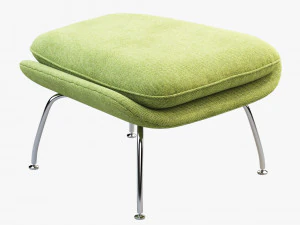 womb chair and ottoman by eero saarinen 3D Model