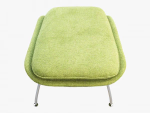 womb chair and ottoman by eero saarinen 3D Model