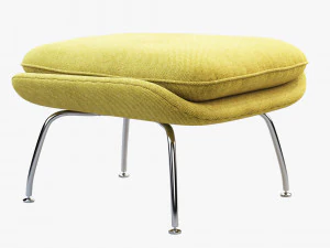 womb chair and ottoman by eero saarinen 3D Model