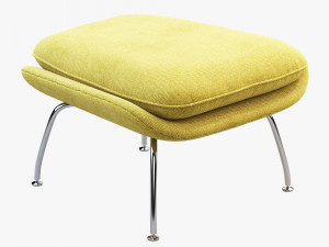 womb chair and ottoman by eero saarinen Model 3D