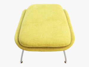 womb chair and ottoman by eero saarinen 3D Model