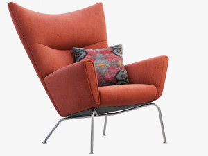 ch445 wing chair by hans wegner Modelo 3D