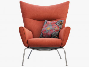 ch445 wing chair by hans wegner Modelo 3D