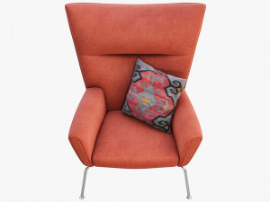 ch445 wing chair by hans wegner Modelo 3D