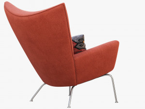 ch445 wing chair by hans wegner Modelo 3D