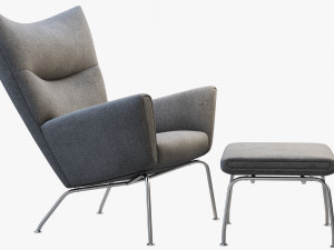 ch445 wing chair by hans wegner Modelo 3D