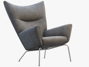 ch445 wing chair by hans wegner Modelo 3D