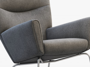 ch445 wing chair by hans wegner Modelo 3D