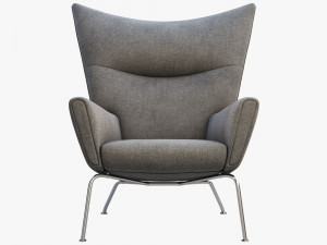 ch445 wing chair by hans wegner Modelo 3D