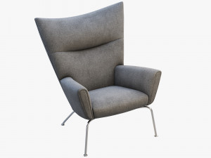 ch445 wing chair by hans wegner Modelo 3D