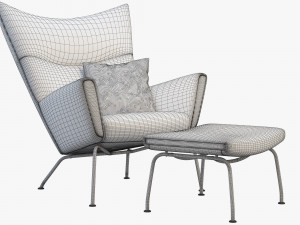 ch445 wing chair by hans wegner Modelo 3D