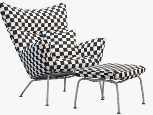 ch445 wing chair by hans wegner Modelo 3D
