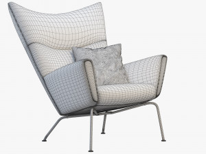 ch445 wing chair by hans wegner Modelo 3D