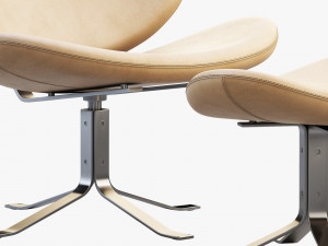 ej 5 corona chair and ottoman Modelo 3D