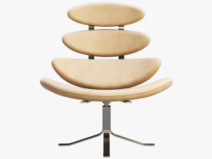 ej 5 corona chair and ottoman Modelo 3D