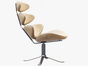 ej 5 corona chair and ottoman Modelo 3D