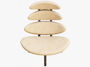 ej 5 corona chair and ottoman Modelo 3D