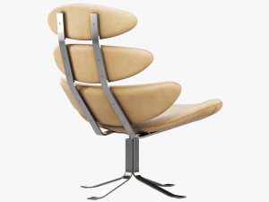 ej 5 corona chair and ottoman Modelo 3D