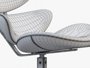 ej 5 corona chair and ottoman Modelo 3D