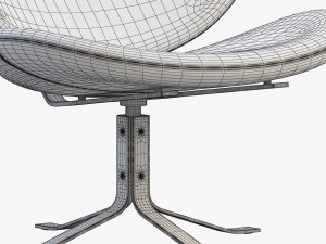 ej 5 corona chair and ottoman Modelo 3D